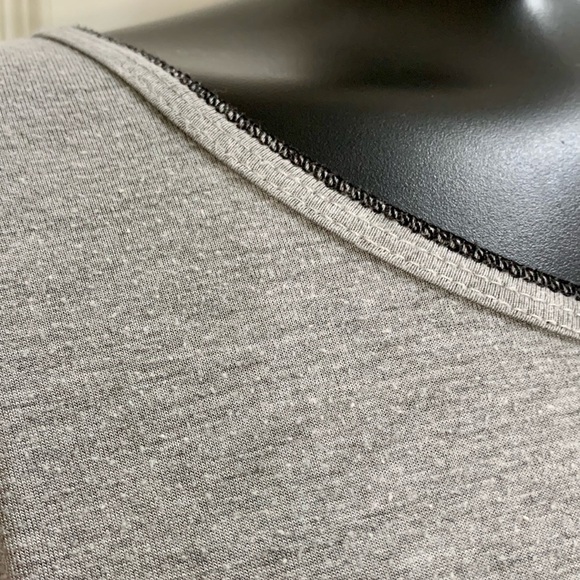 Extra Soft Heather Grey Sz. M Tie-waist Black contrast Paris Eiffel Je T’aime - Picture 8 of 11